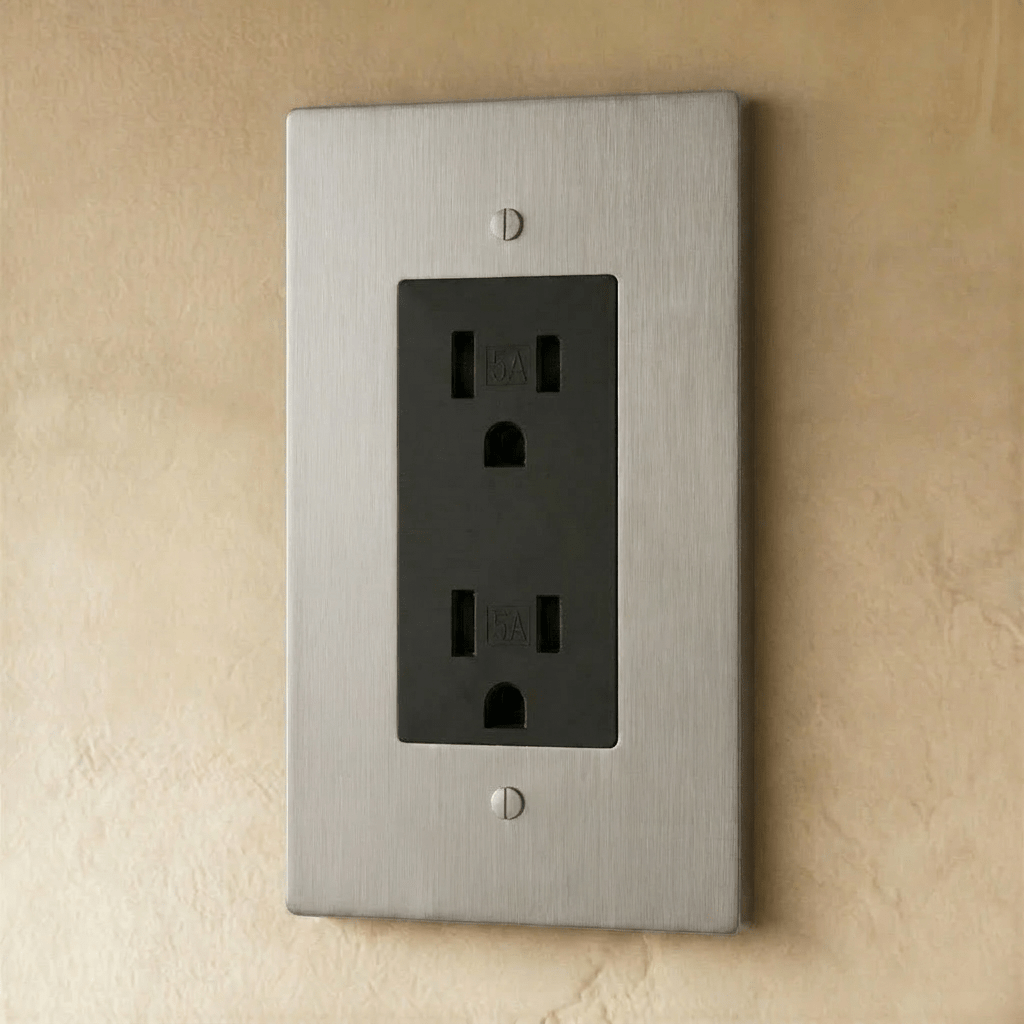 Solid Brass Wall Outlet USB-C GFCI – 7 Finishes | Qonforta