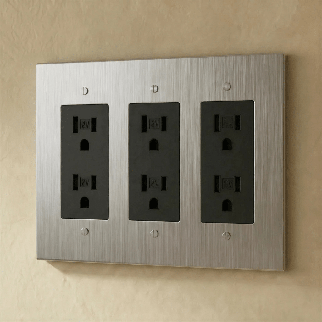 Solid Brass Wall Outlet USB-C GFCI – 7 Finishes | Qonforta