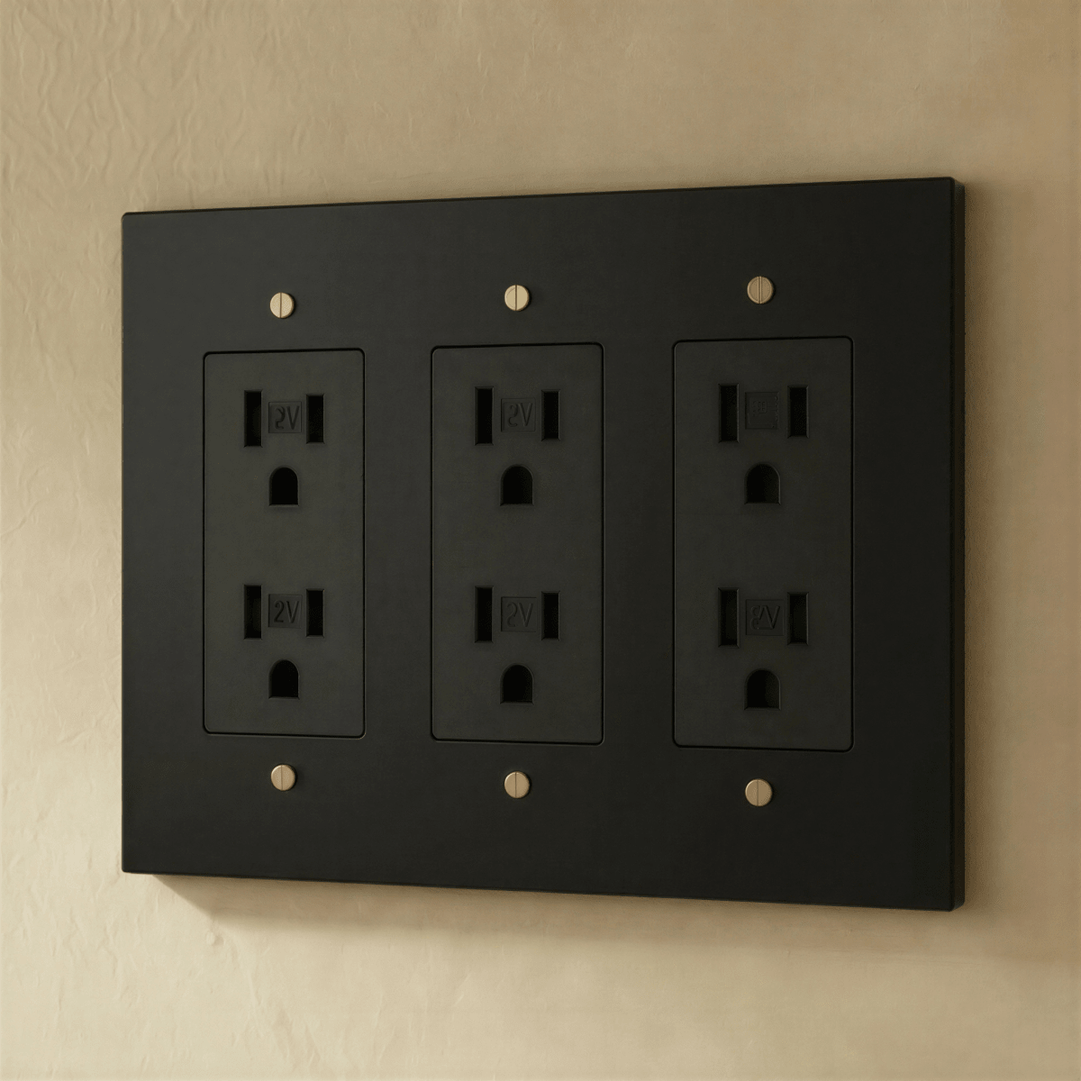 Solid Brass Wall Outlet USB-C GFCI – 7 Finishes | Qonforta