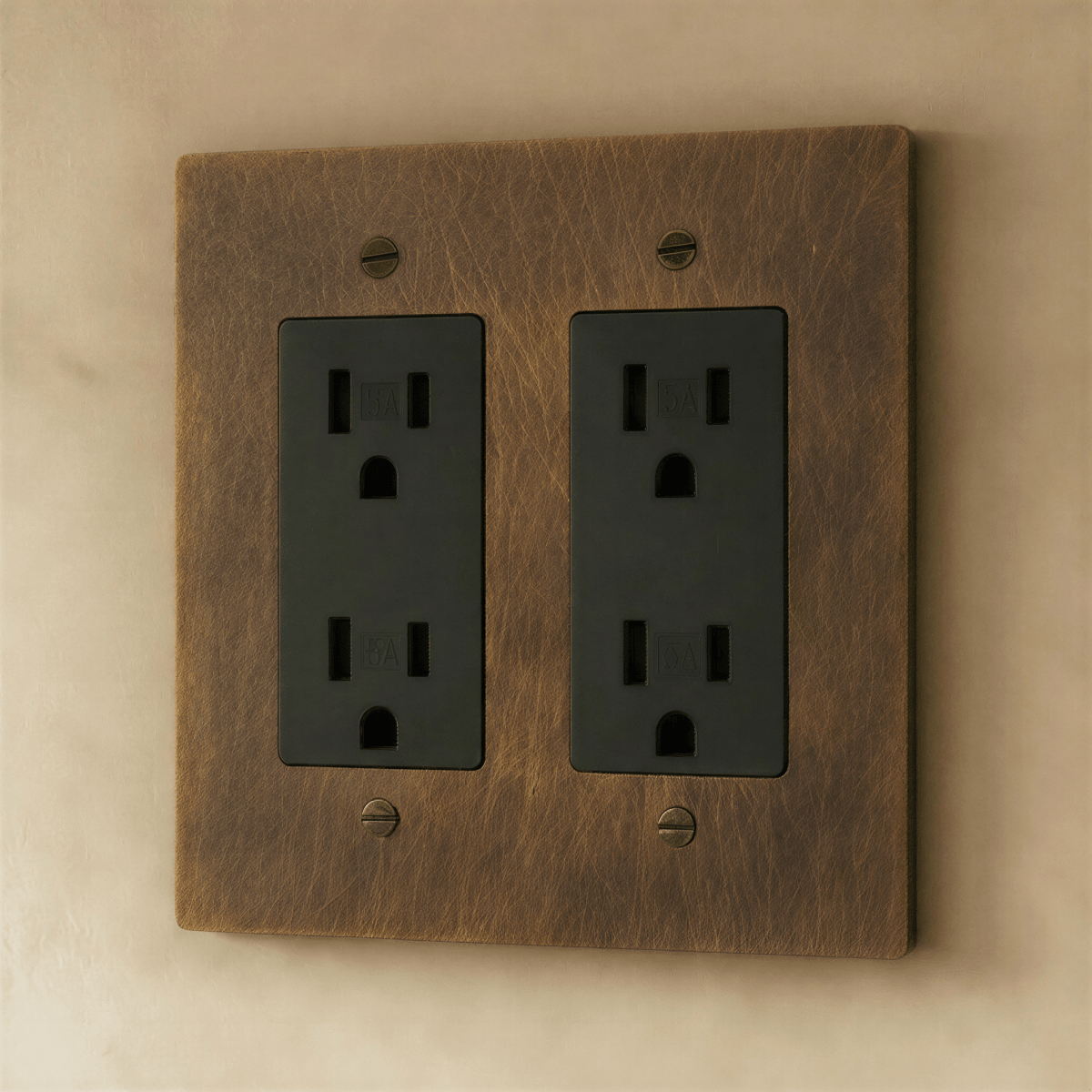 Solid Brass Wall Outlet USB-C GFCI – 7 Finishes | Qonforta