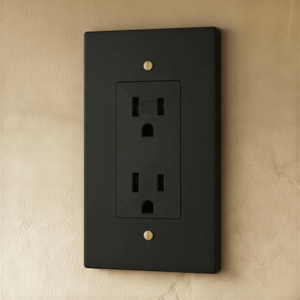 Solid Brass Wall Outlet USB-C GFCI – 7 Finishes | Qonforta