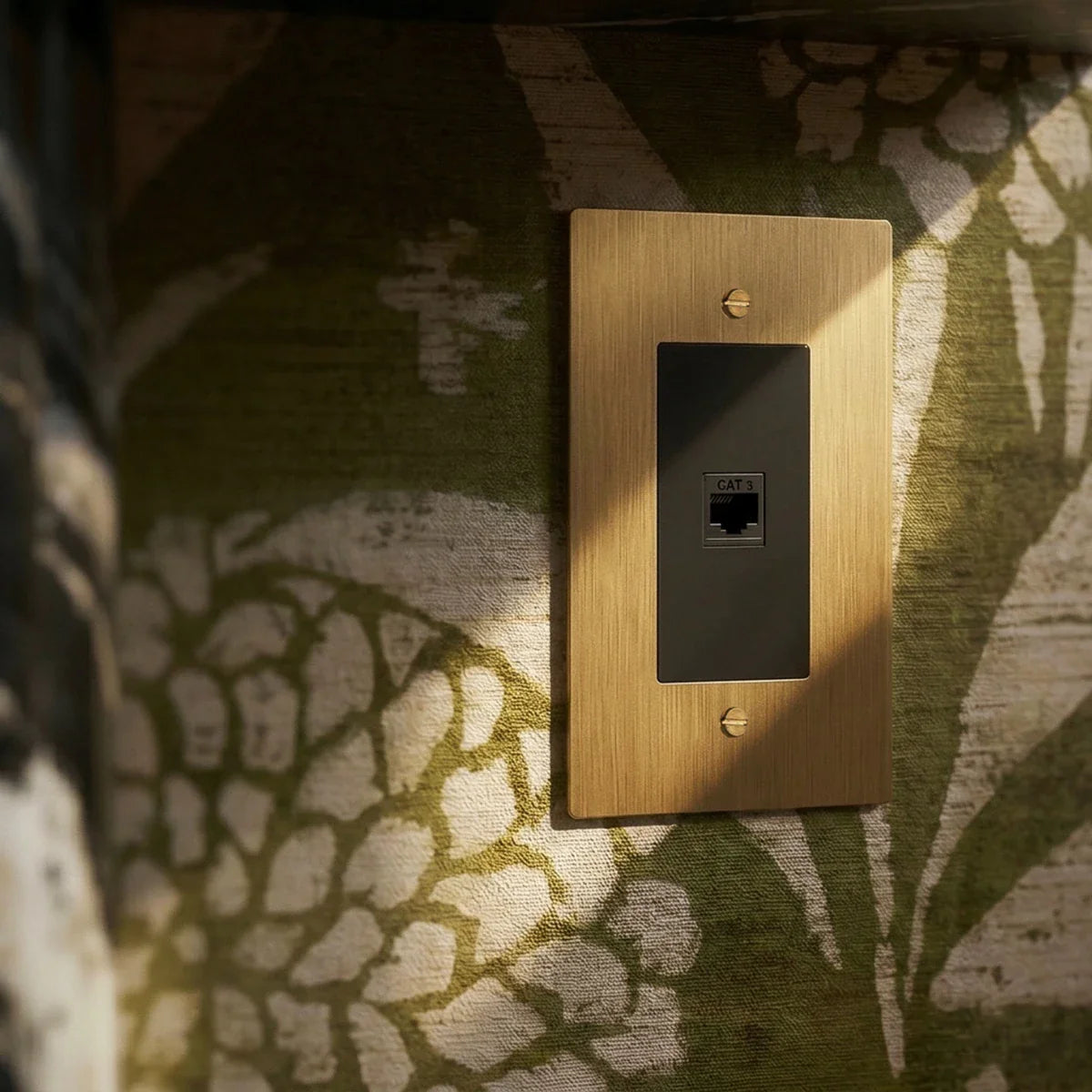 Brass Telephone Socket RJ11 Wall Plate – 9 Finishes | Qonforta