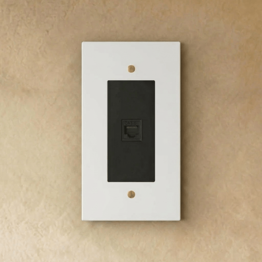 Brass Telephone Socket RJ11 Wall Plate – 9 Finishes | Qonforta