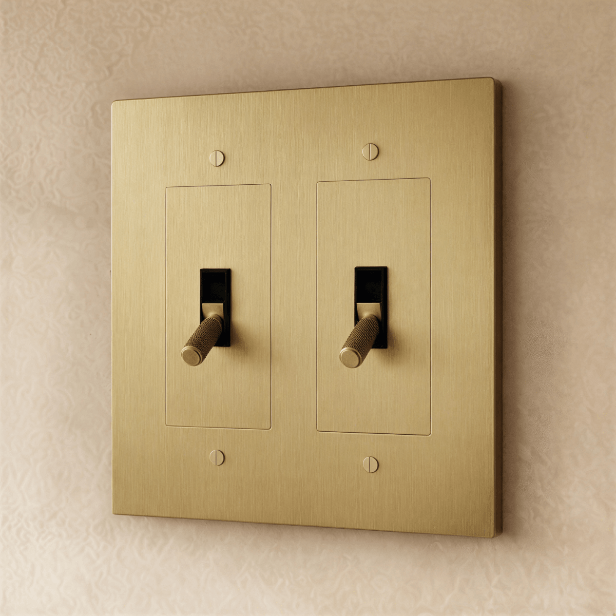 Solid Brass Toggle Light Switch – 7 Finishes | Qonforta