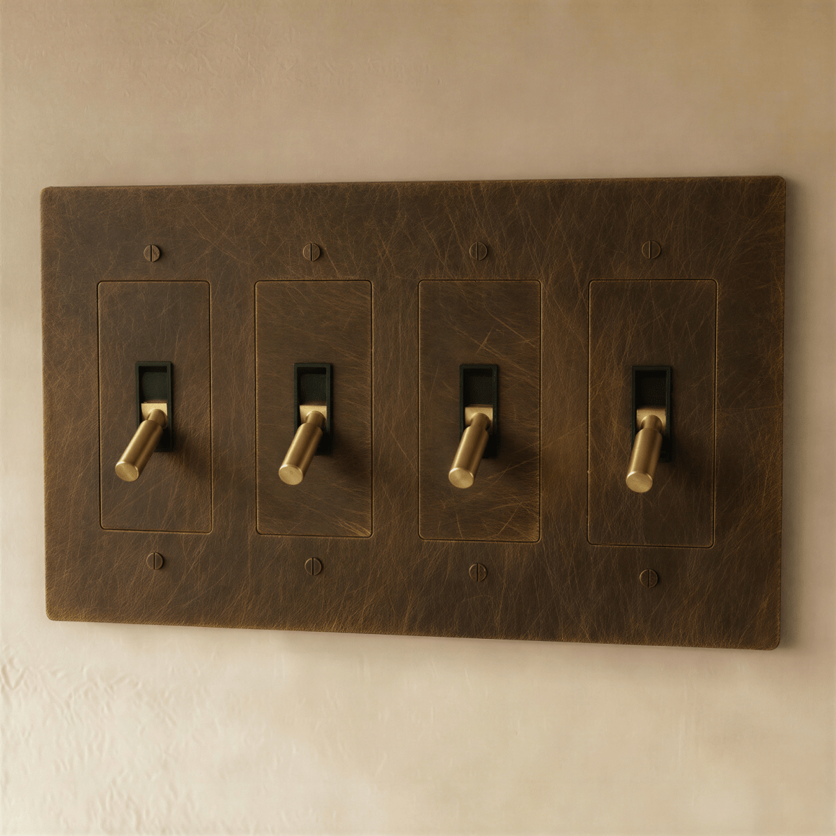 Solid Brass Toggle Light Switch – 7 Finishes | Qonforta