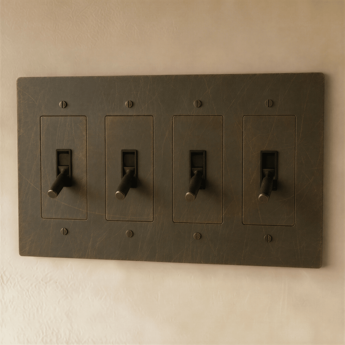 Solid Brass Toggle Light Switch – 7 Finishes | Qonforta