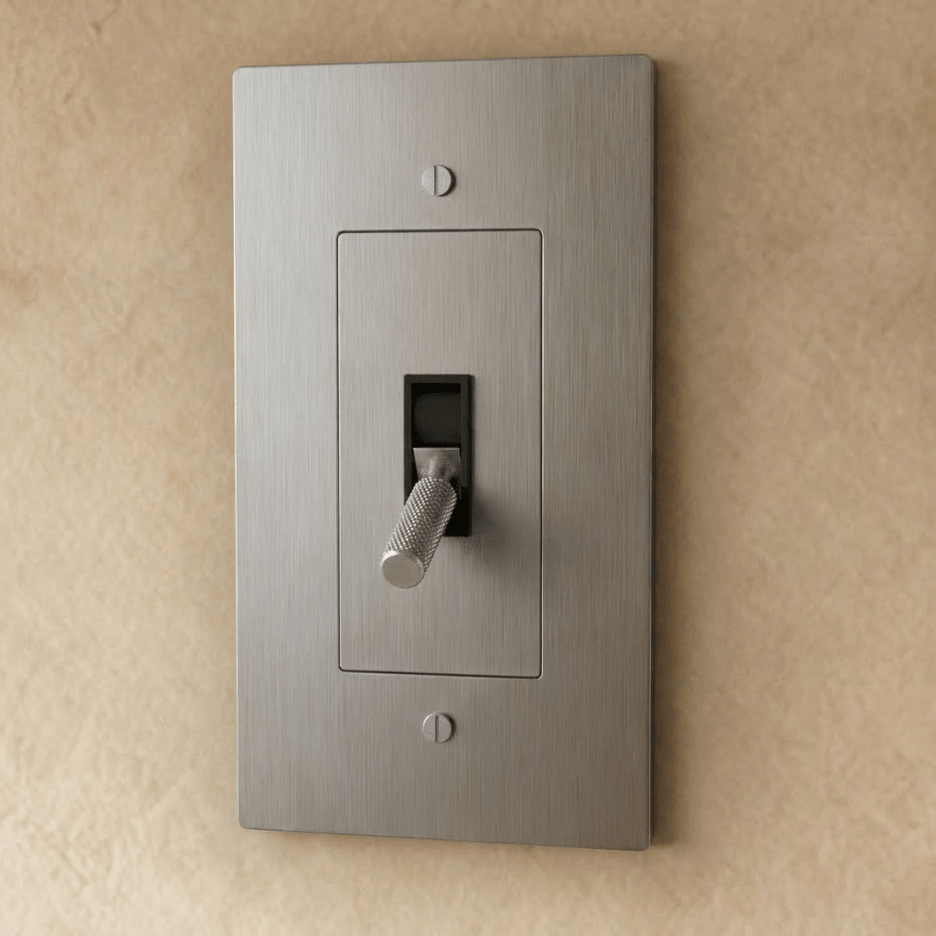Solid Brass Toggle Light Switch – 7 Finishes | Qonforta
