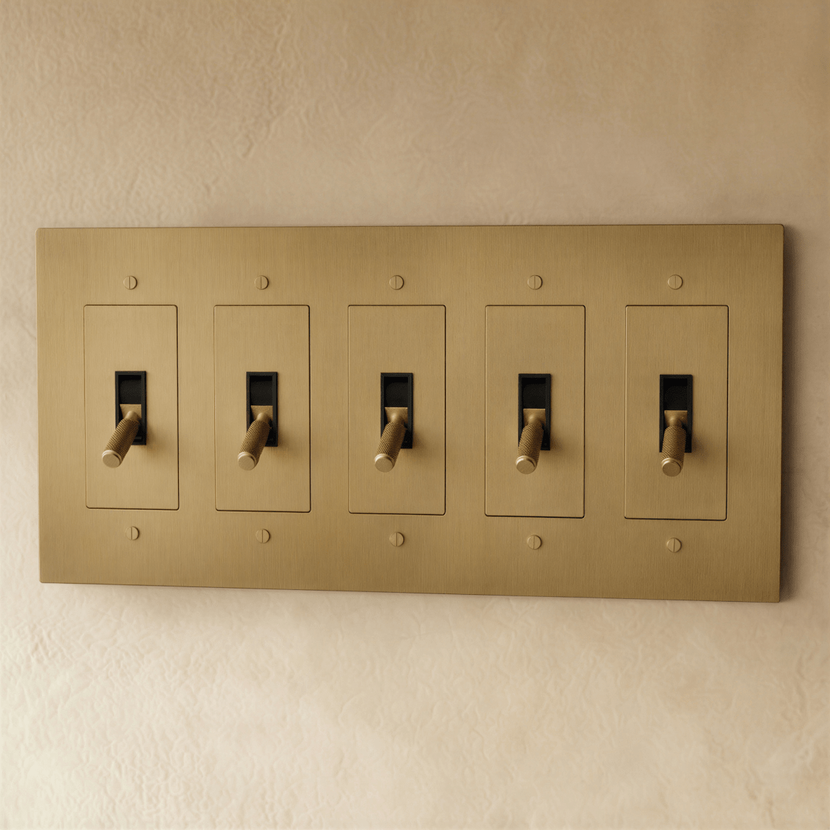 Solid Brass Toggle Light Switch – 7 Finishes | Qonforta