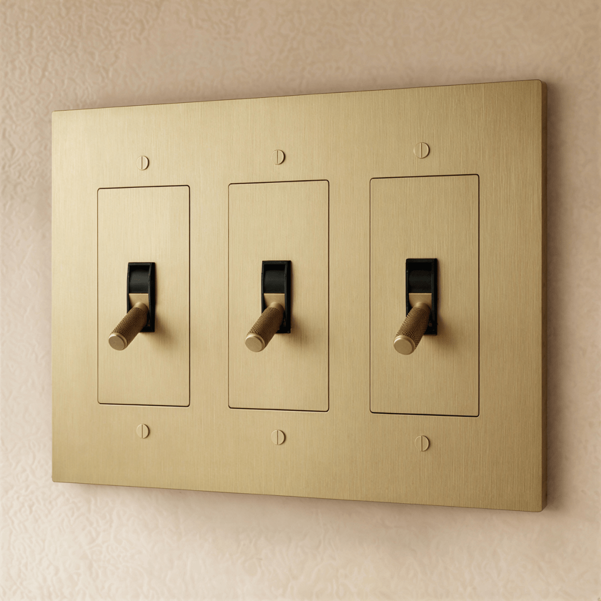 Solid Brass Toggle Light Switch – 7 Finishes | Qonforta