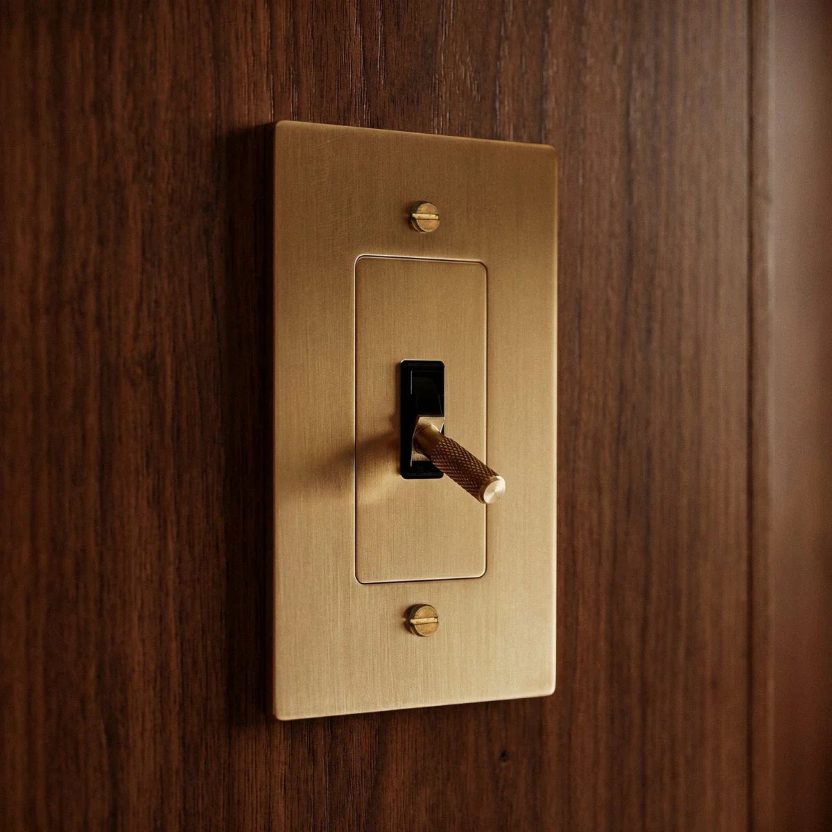 Solid Brass Toggle Light Switch – 7 Finishes | Qonforta
