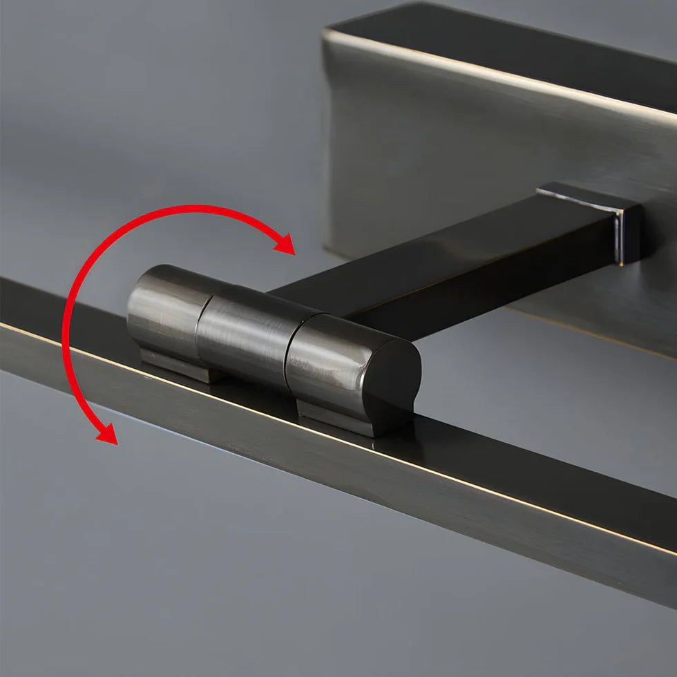 Lumara Rotatable LED Vanity Light Bar | Black & Copper | Qonforta