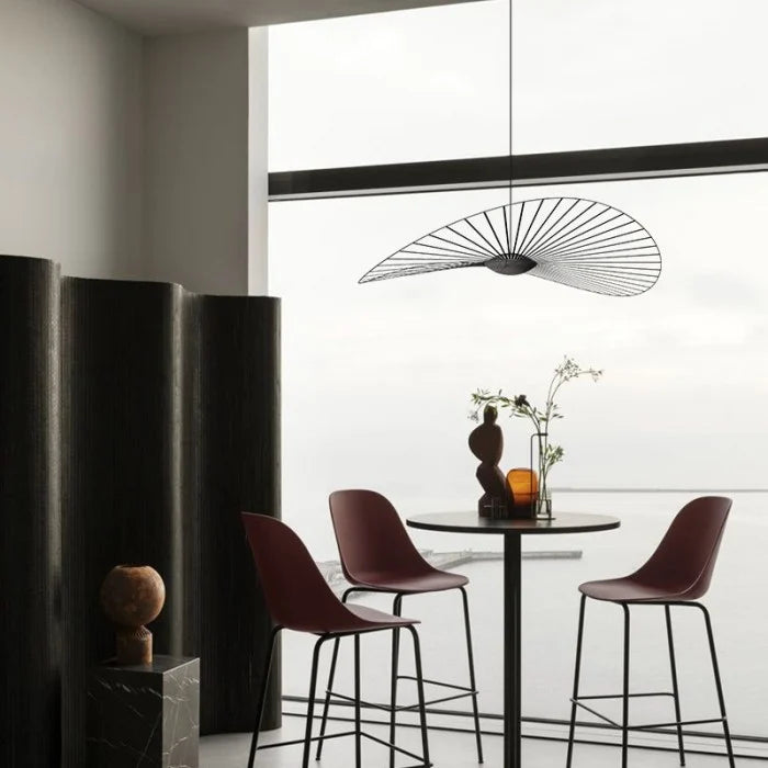 Wire Hat Pendant Light | 6 Sizes, Black & White | Qonforta