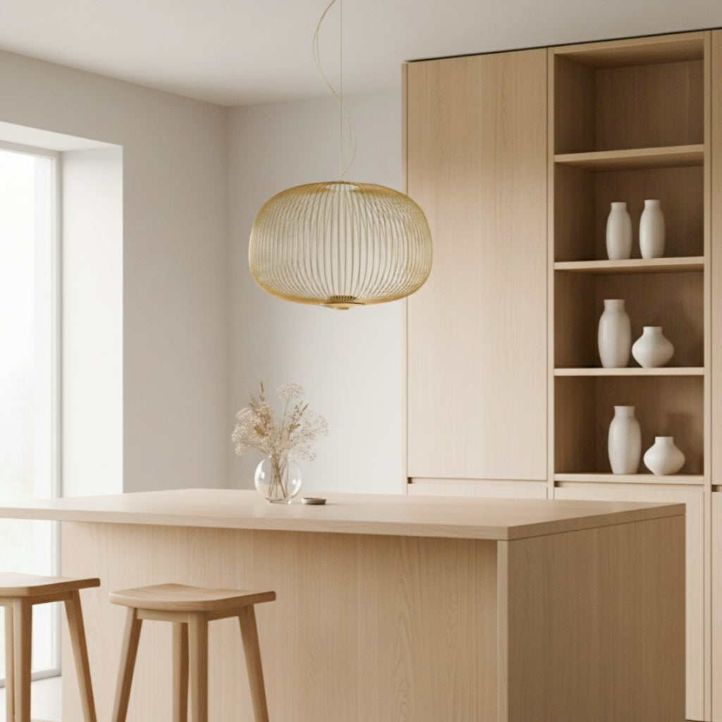 Wire Cage LED Pendant Light | 4 Colors | Qonforta