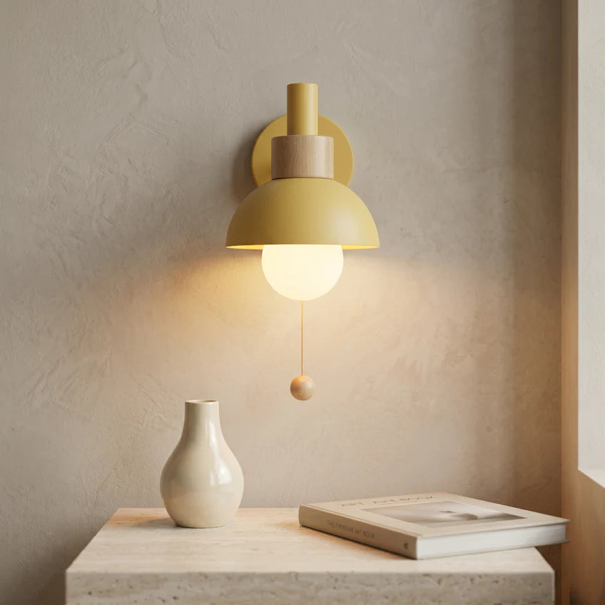 Pastel Pull Switch Wall Sconce | 4 Colors | Qonforta
