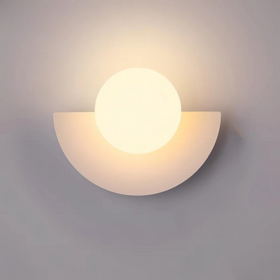 Lyca Half Moon Globe Wall Sconce in 6 Colors | Qonforta