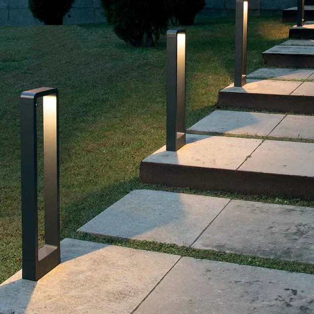Outdoor LED Bollard Light Garden Path – 2 Sizes 2 Colors | Qonforta