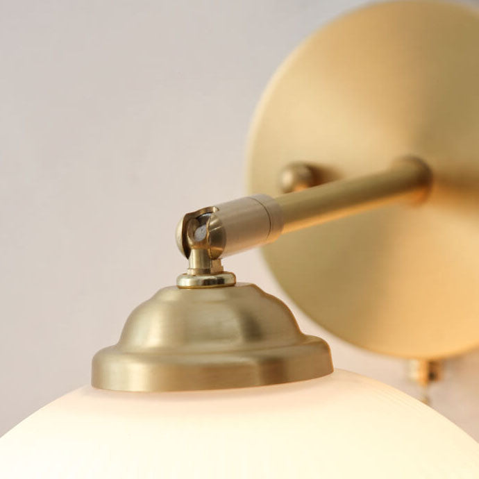 Milk glass brass wall sconce, supplier product photo 4