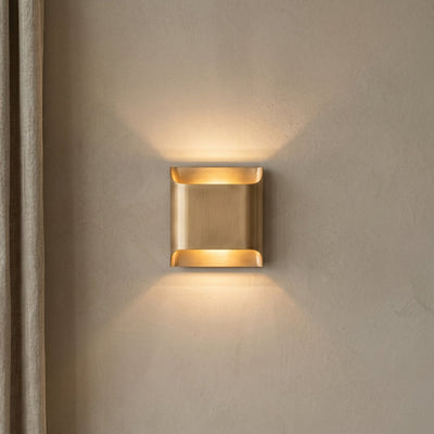 Fluted Wall Sconce in Brass or Black, Hardwired Indoor Wall Light, 2 Sizes