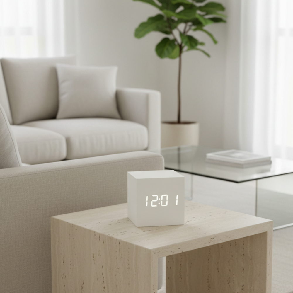 Wooden Sunrise Alarm Clock | Bamboo Finish | Qonforta
