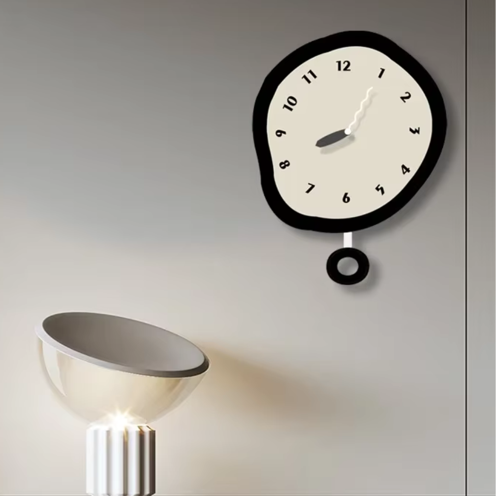 Warped Wall Clock | Silent Quartz Movement | Qonforta
