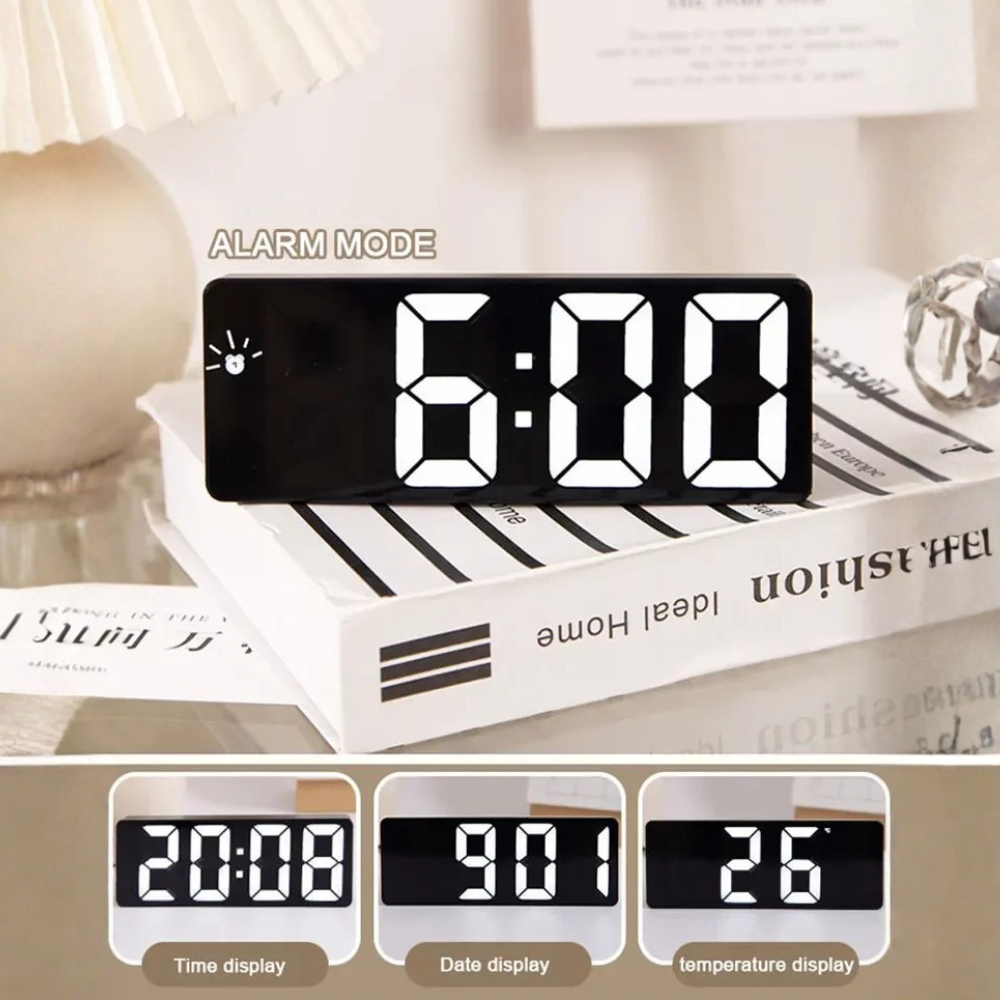 LED Digital Alarm Clock | Mirror Display | Qonforta
