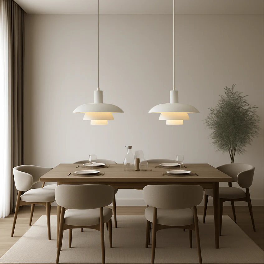 Danish Pendant Light Dimmable | 4 Colors & 2 Sizes | Qonforta