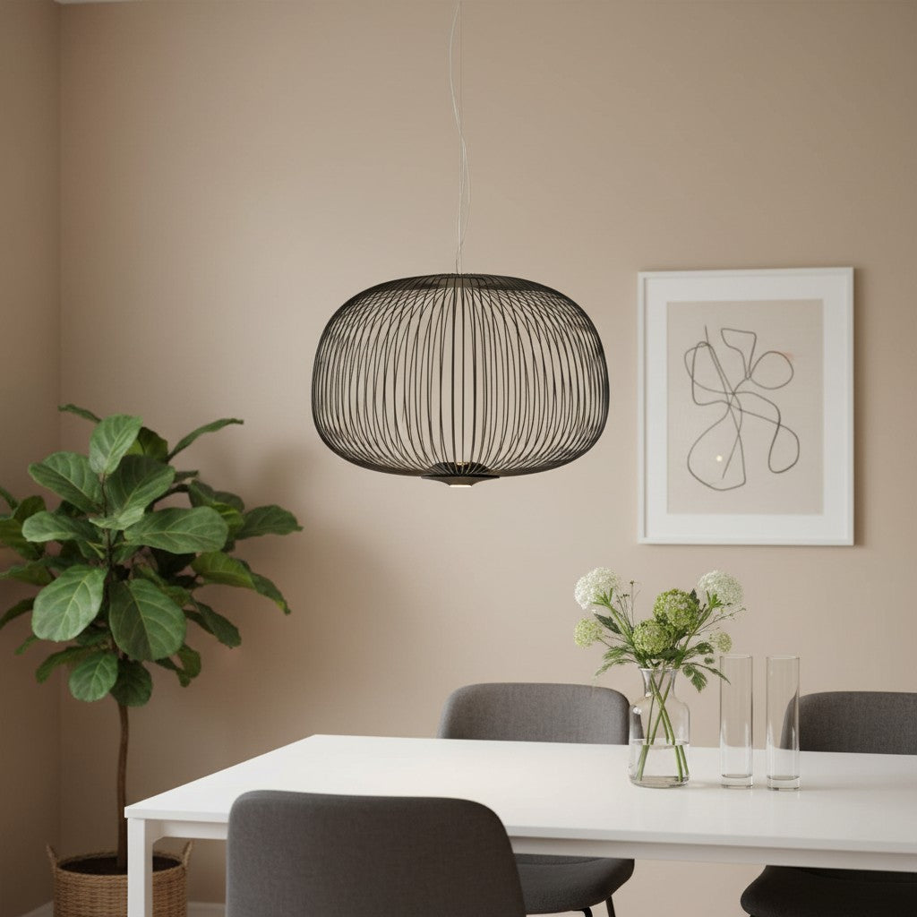 Wire Cage LED Pendant Light | 4 Colors | Qonforta