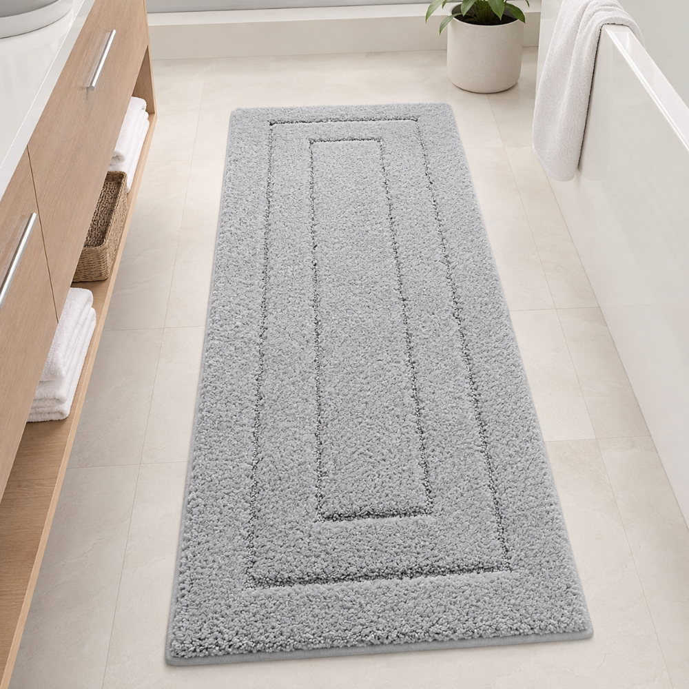 CloudStep Microfiber Bath Mat | Non-Slip TPR Backing | Qonforta