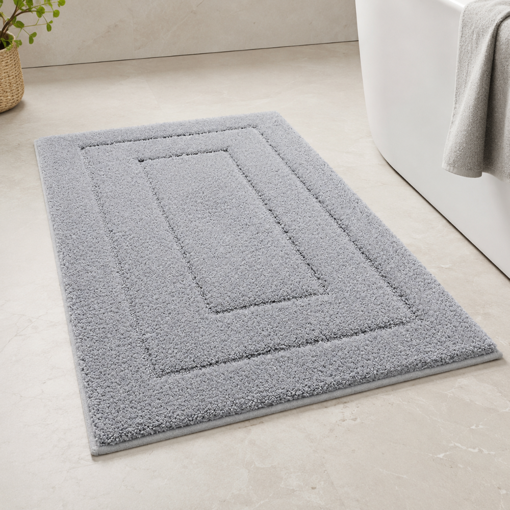 CloudStep Microfiber Bath Mat | Non-Slip TPR Backing | Qonforta