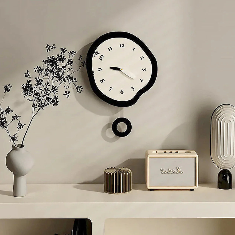 Warped Wall Clock | Silent Quartz Movement | Qonforta