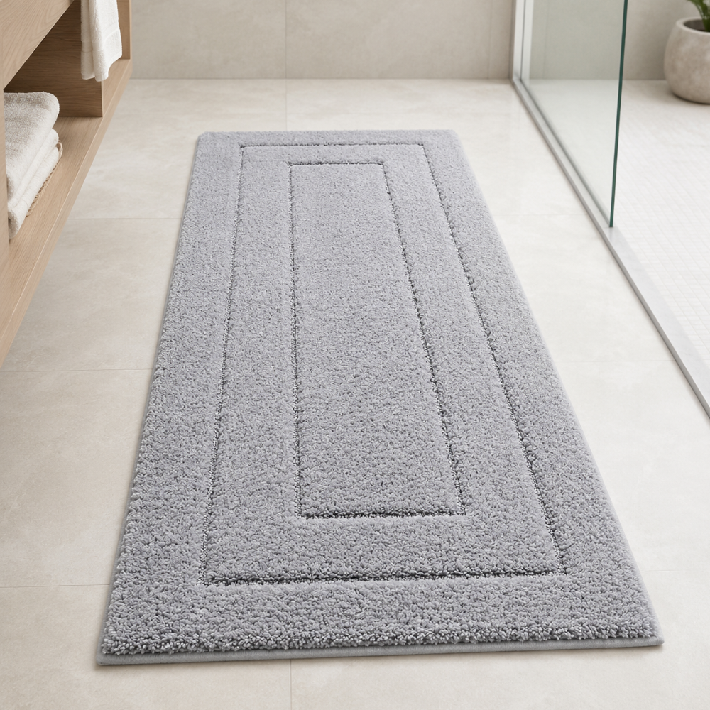 CloudStep Microfiber Bath Mat | Non-Slip TPR Backing | Qonforta