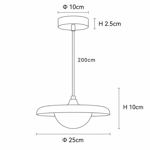 Marble Pendant Light Round Stone Disc LED | Qonforta