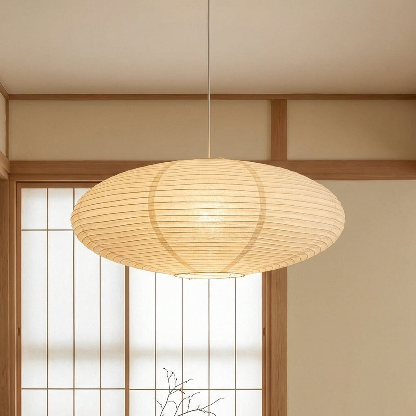 Wabi-Sabi Paper Pendant Light Handmade – 2 Sizes | Qonforta