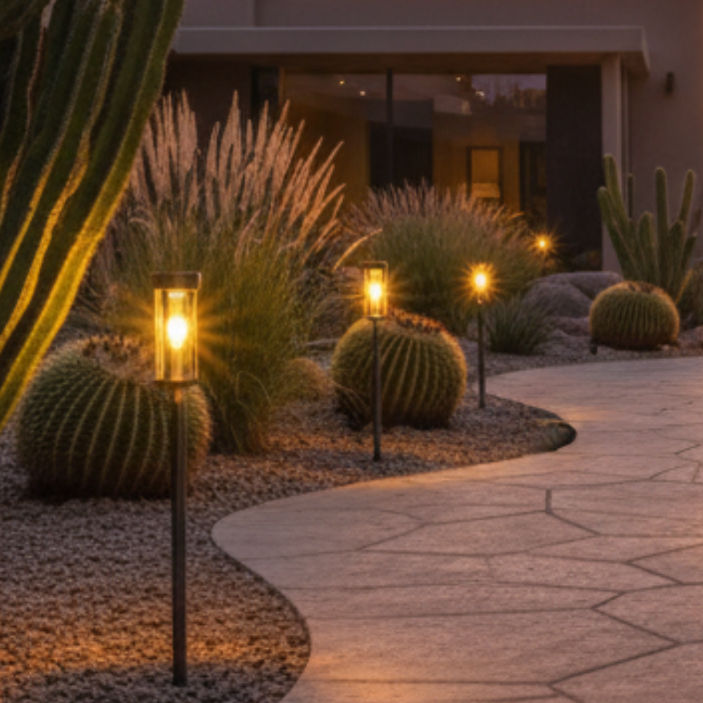 Solar Garden Pathway Lights | LED Outdoor Stakes | Qonforta