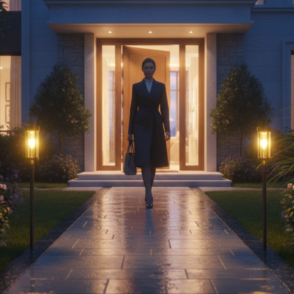Solar Garden Pathway Lights | LED Outdoor Stakes | Qonforta