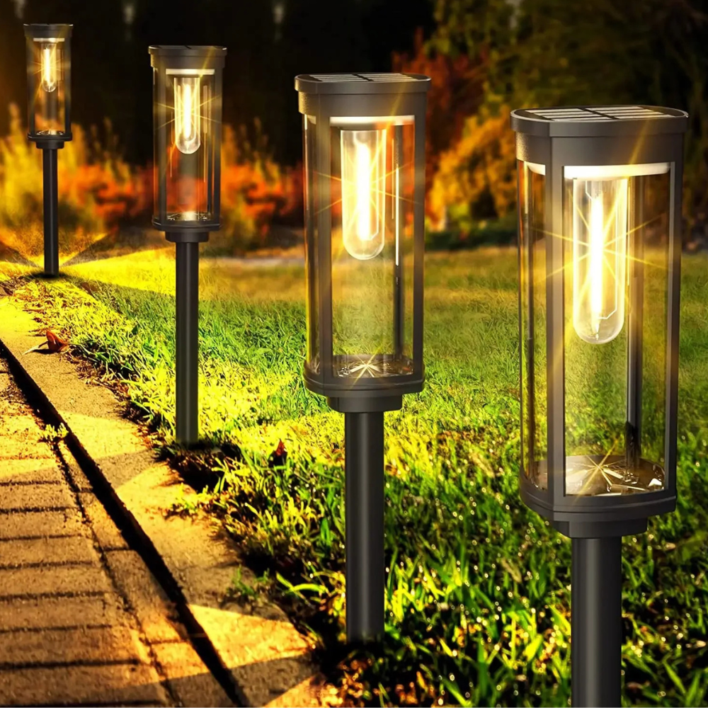 Solar Garden Pathway Lights | LED Outdoor Stakes | Qonforta