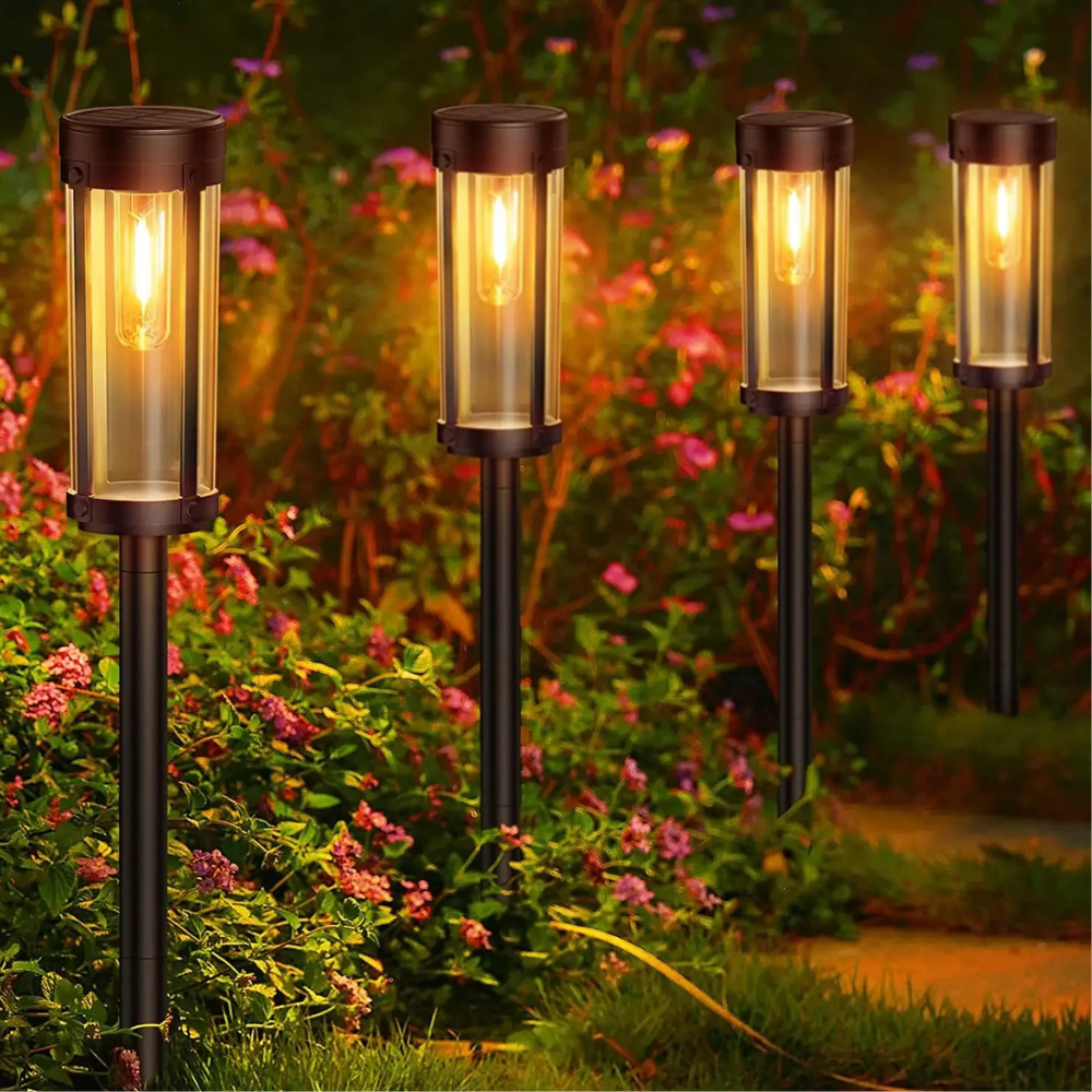 Solar Garden Pathway Lights | LED Outdoor Stakes | Qonforta