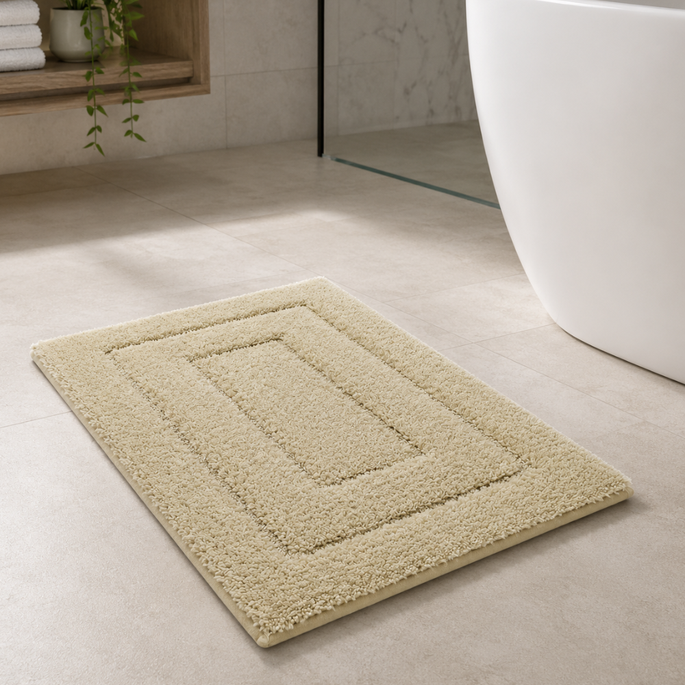 CloudStep Microfiber Bath Mat | Non-Slip TPR Backing | Qonforta