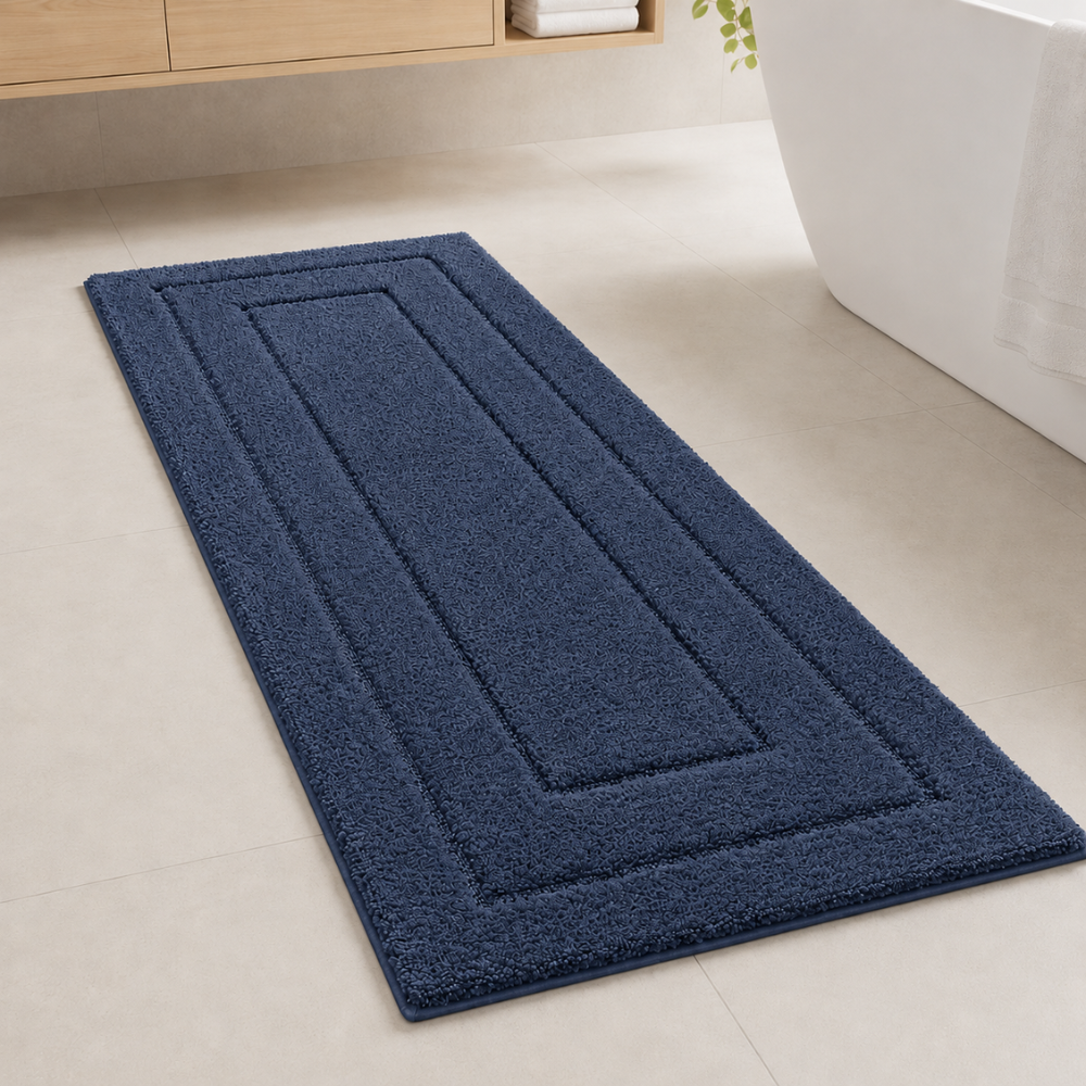 CloudStep Microfiber Bath Mat | Non-Slip TPR Backing | Qonforta