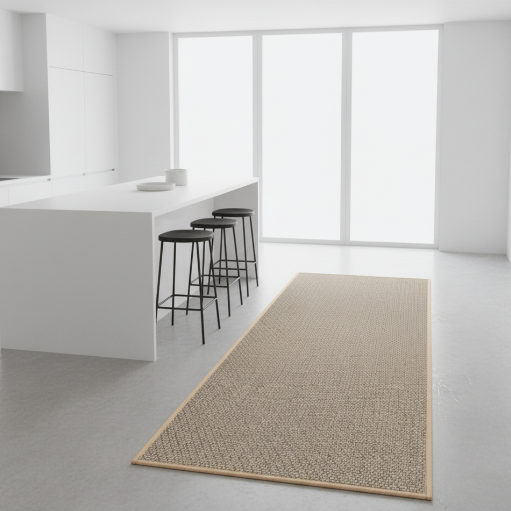 Woven Kitchen Mat | Non-Slip Rubber Backing | Qonforta