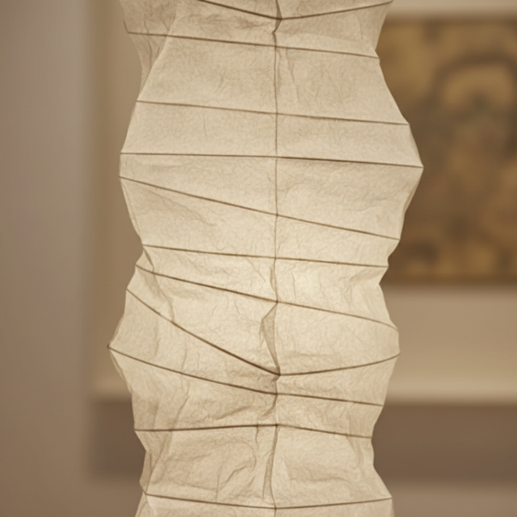 WabiSabi Rice Paper Floor Lamp Japandi Style | Qonforta
