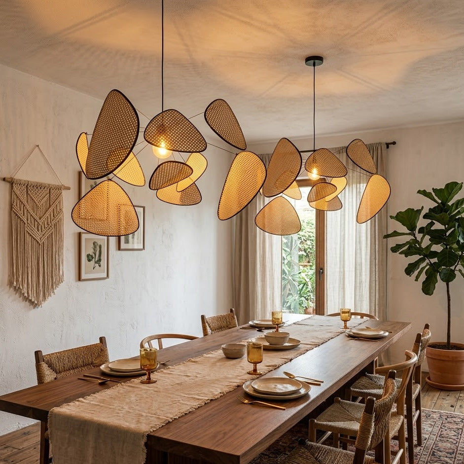 Rattan Pendant Light | 3 Sizes | Black | Qonforta