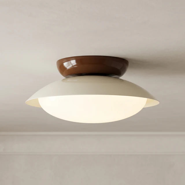 Retro Dome LED Flush Mount Ceiling Light | 2 Colors | Qonforta