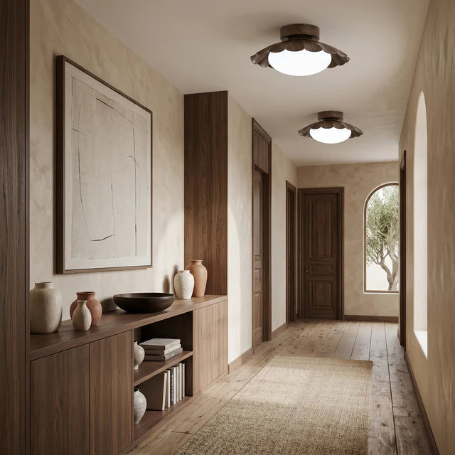 Scallop Petal LED Flush Mount Ceiling Light | 2 Colors | Qonforta