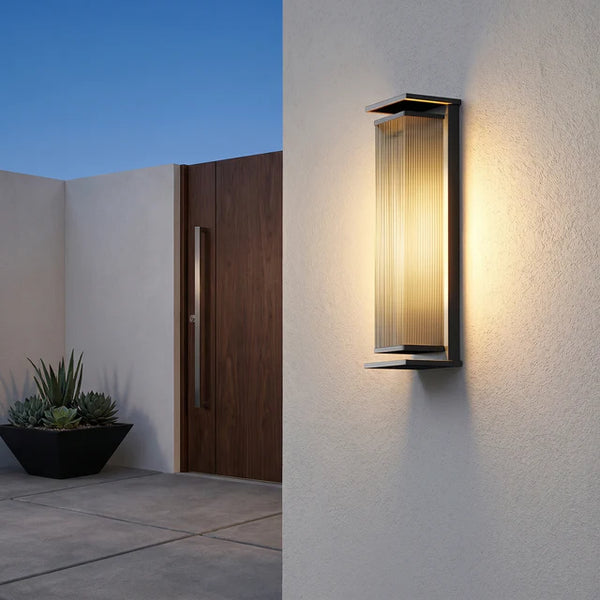 Solar Wall Light Outdoor LED Box – 3 Color Temps 2 Sizes | Qonforta
