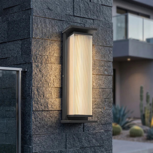 Solar Wall Light Outdoor LED Box – 3 Color Temps 2 Sizes | Qonforta