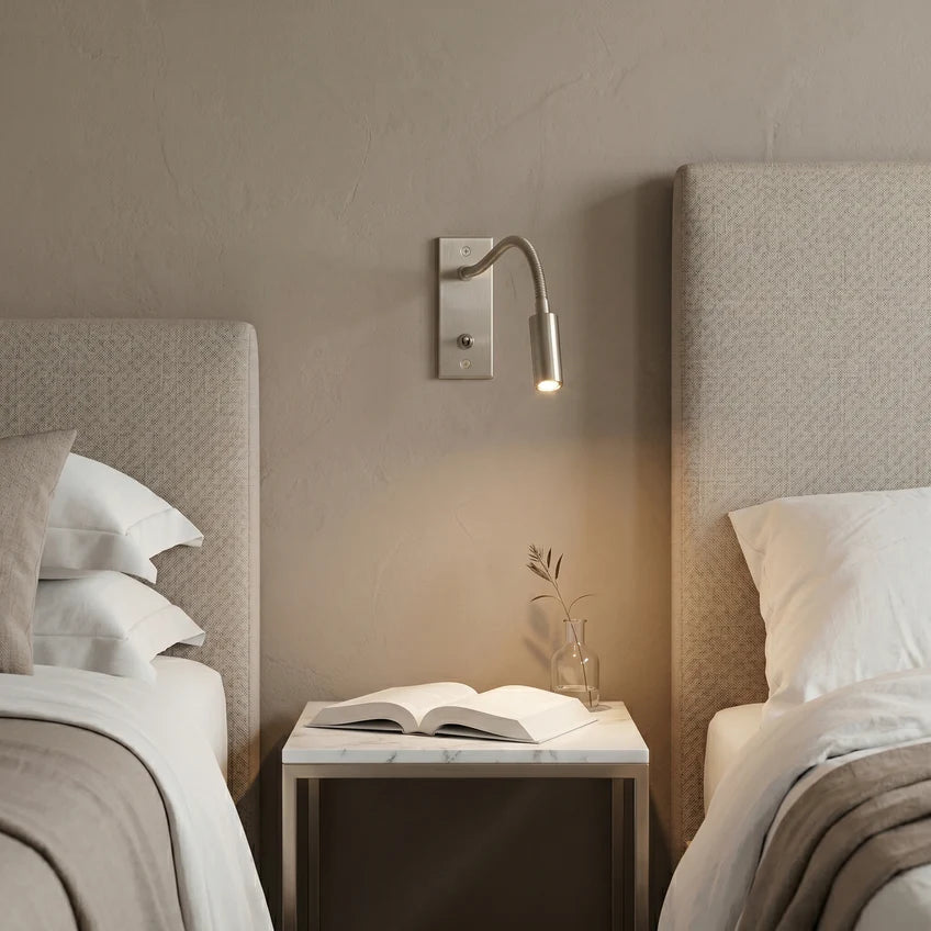 Adjustable Gooseneck Reading Wall Light | 3 Finishes | Qonforta