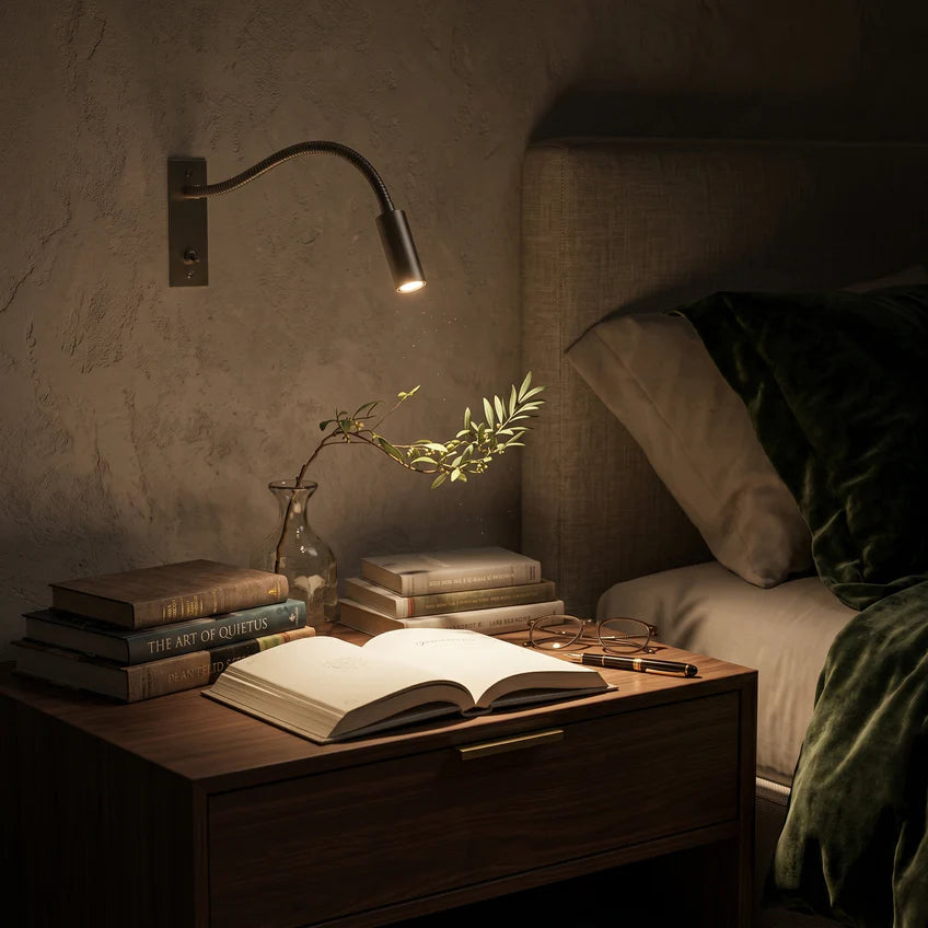 Adjustable Gooseneck Reading Wall Light | 3 Finishes | Qonforta