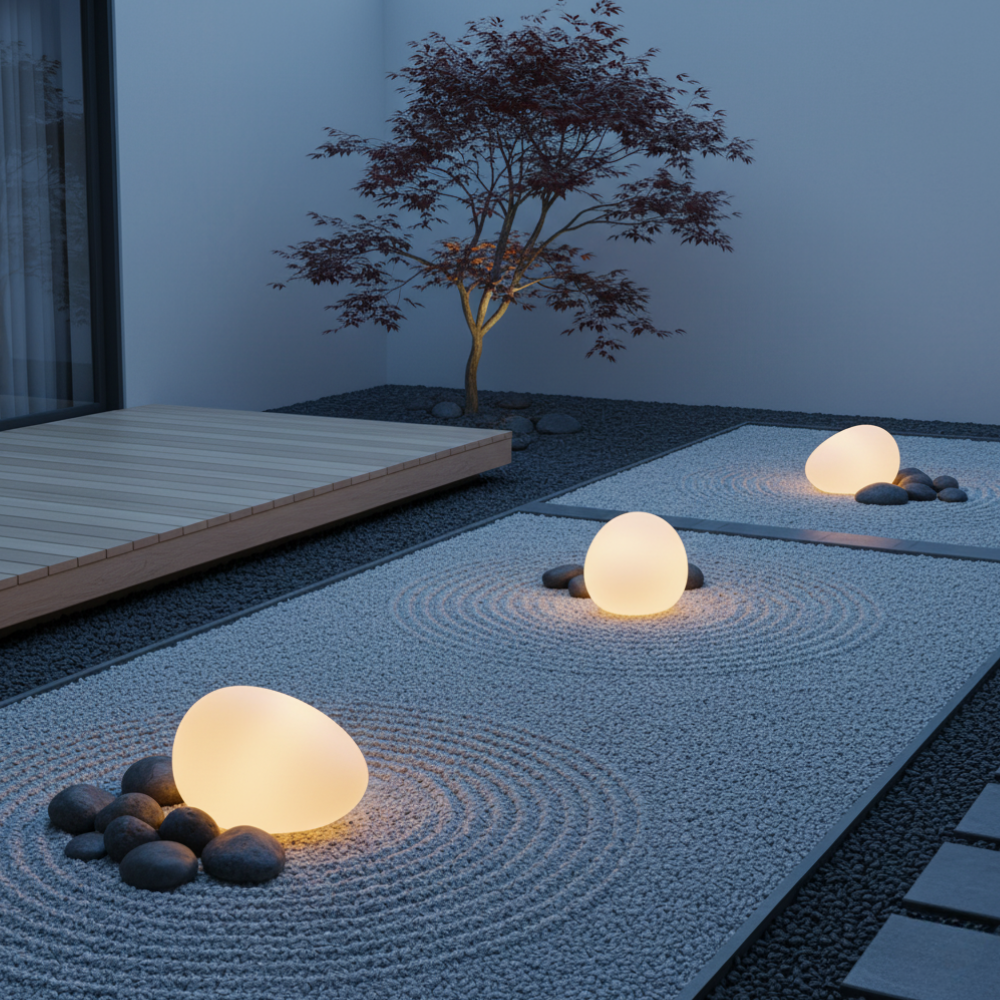 Solar Pebble Stone Light | Waterproof IP65 | Qonforta