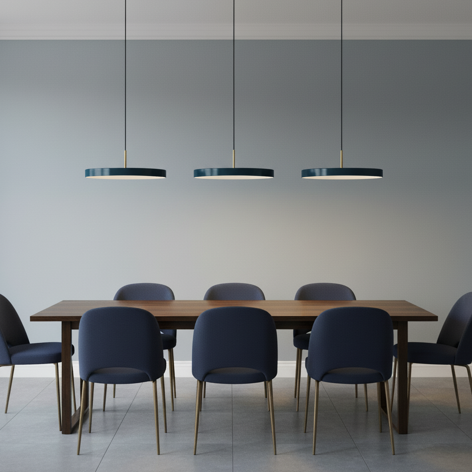 Dimmable Metal Disc LED Pendant Light | 6 Colors | Qonforta